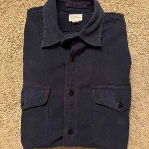 J. Crew Men's Dark Blue Corduroy Shirt Jacket